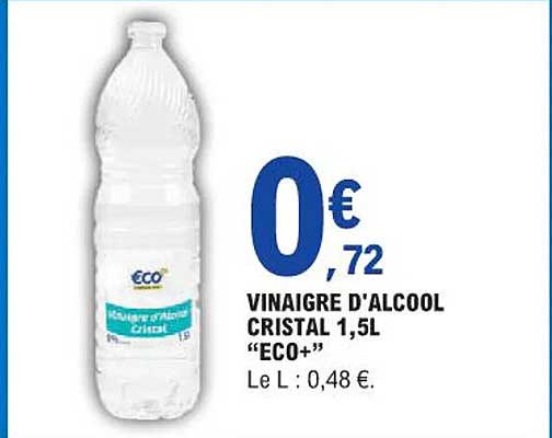 vinaigre d'alcool cristal 1,5 l "eco+"
