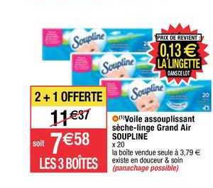 voile assouplissant sèche-linge grand air soupline