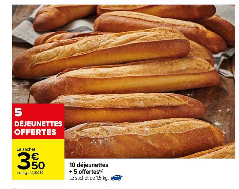 10 déjeunettes + 5 offertes