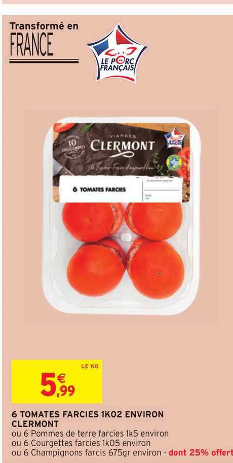 6 tomates farcies 1k02 environ clermont