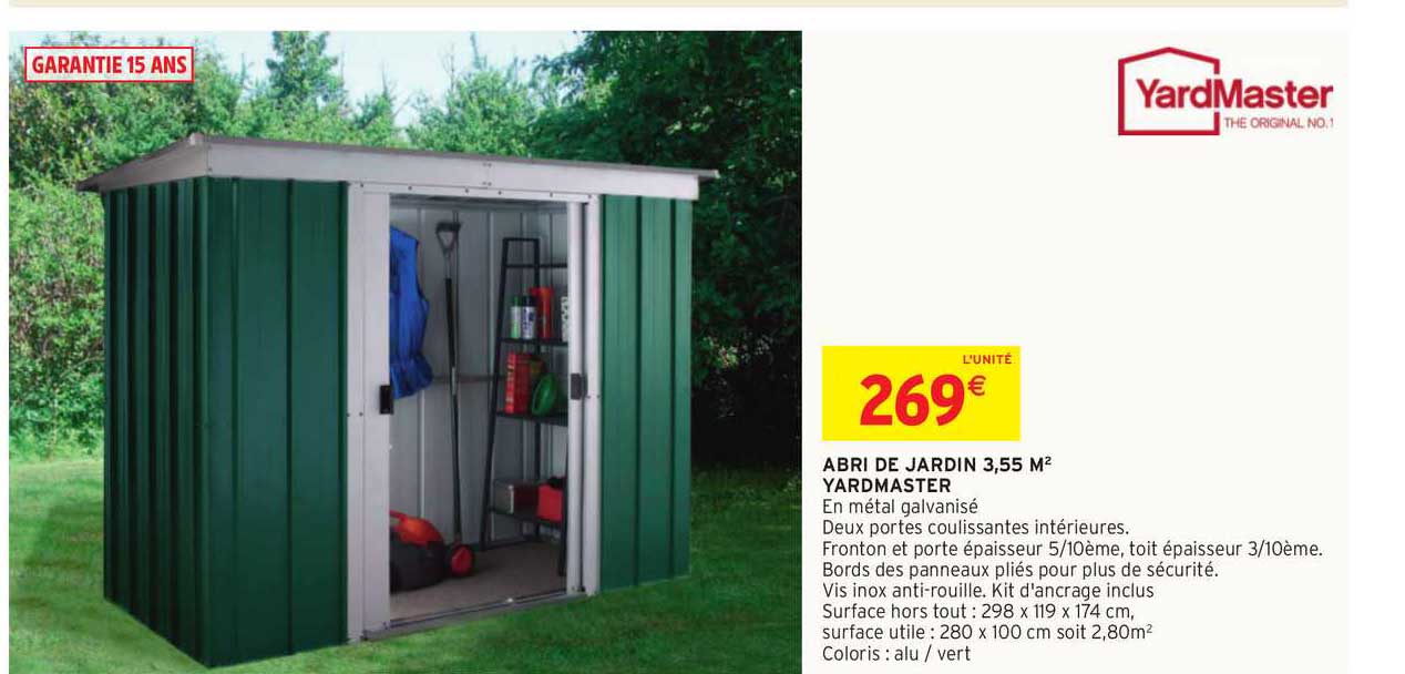 Abri De Jardin 3,55 M2 Yardmaster