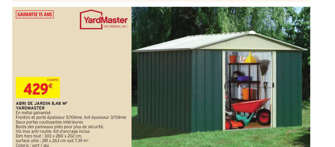 Abri De Jardin 8,48 M2 Yardmaster