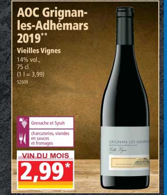 aoc grignan-les-adhémars 2019 vieilles vignes
