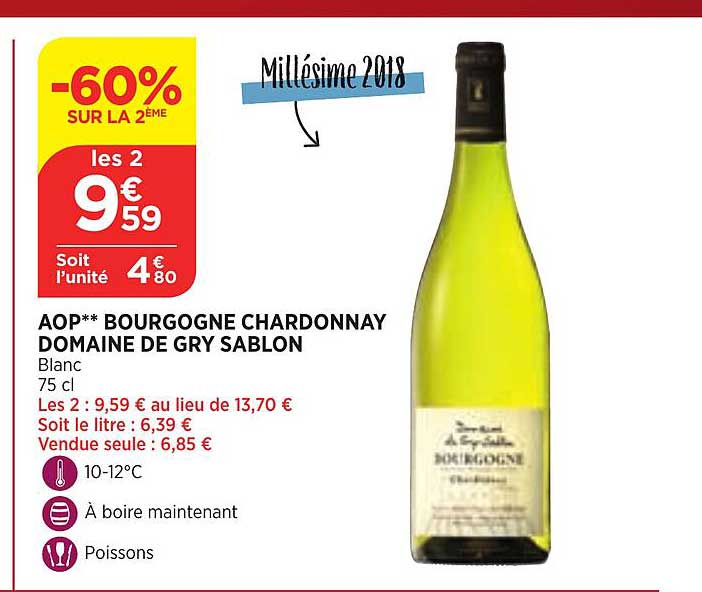 aop bourgogne chardonnay domaine de gry sablon