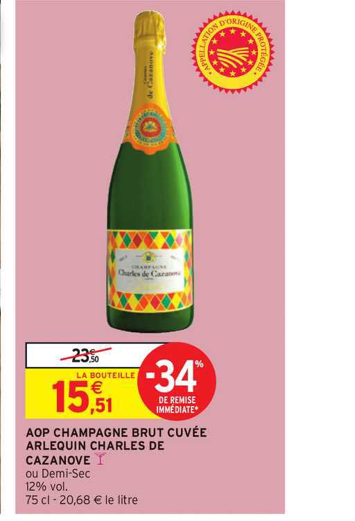 Aop Champagne Brut Cuvée Arlequin Charles De Cazanove