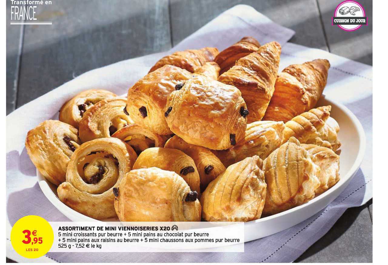 assortiment de mini viennoiseries x20