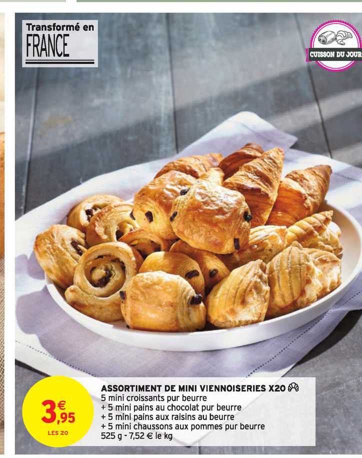 assortiment de mini viennoiseries x20