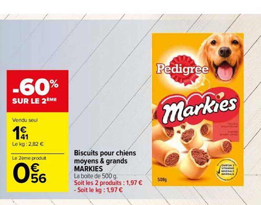 biscuits pour chiens moyens & grands markies