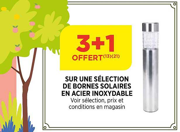 bornes solaires en acier inoxydable
