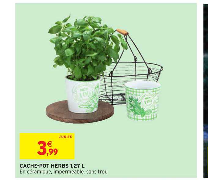 cache pot herbs 1.27l
