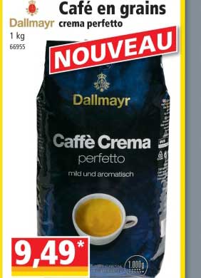 café en grains crema perfetto dallmayr