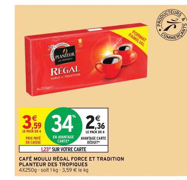 Café Moulu Régal Force Et Tradition Planteur Des Topiques