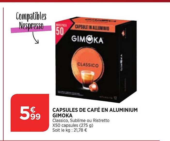 Capsules De Café En Aluminium Gimoka