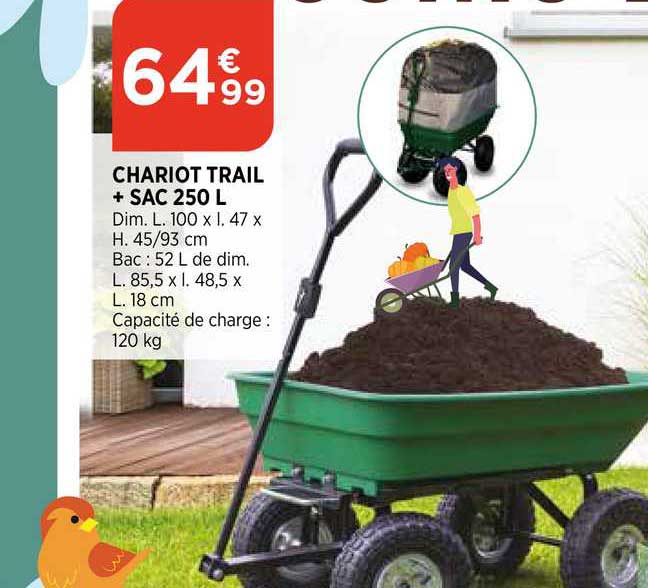 chariot trail + sac 250 l