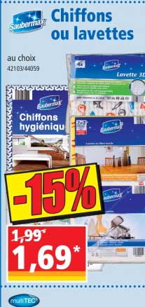 Chiffons Ou Lavettes Saubermax