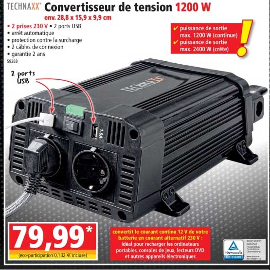 convertisseur de tension technaxx