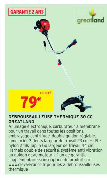 débroussailleuse thermique 30 cc greatland