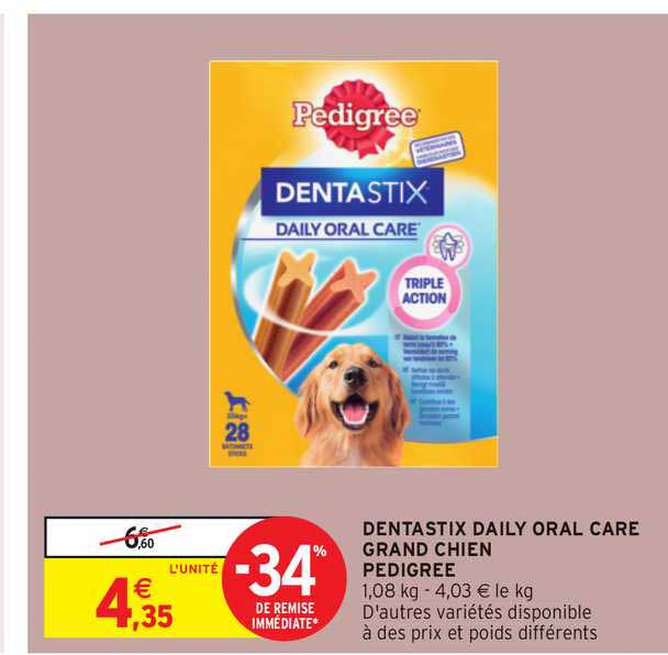 Dentastix Daily Oral Care Grand Chien Pedigree -34% De Remise Immédiate
