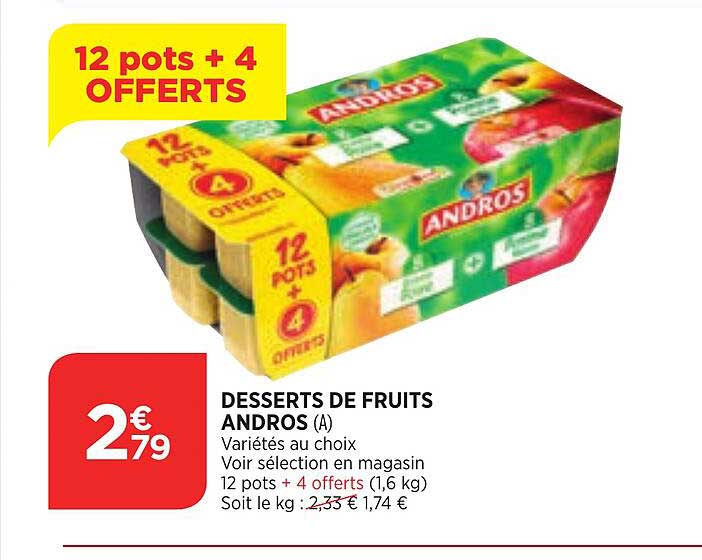Desserts De Fruits Andros