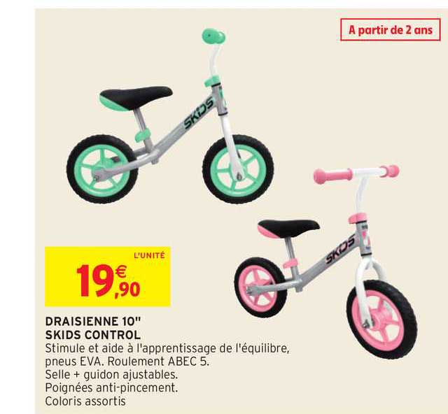draisienne 10" skids control