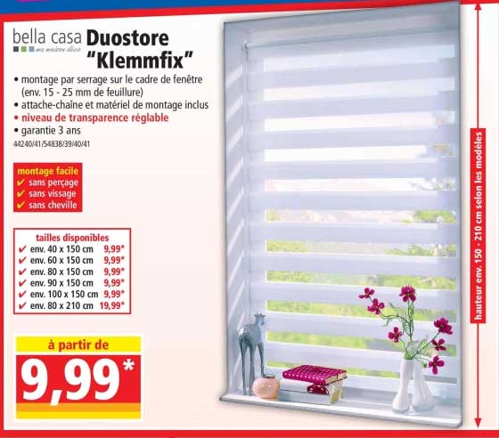 duostore "klemmfix" bella casa