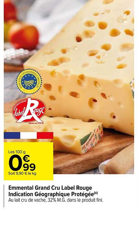 emmental grand cru label rouge indication géographique protégée
