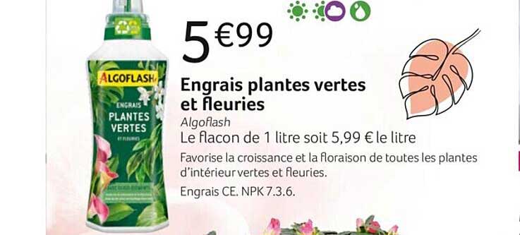 engrais plantes vertes et fleuries algoflash