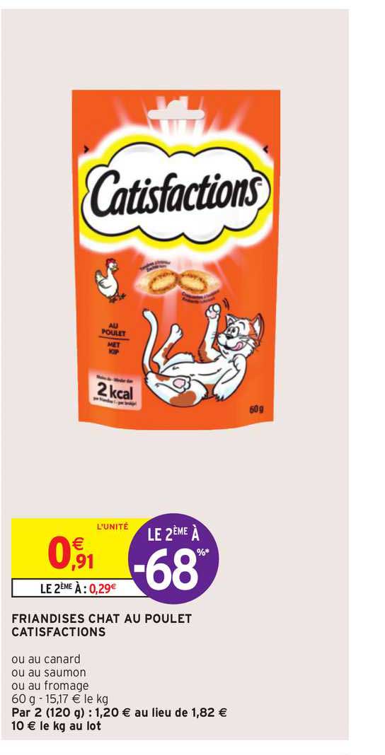 friandises chat au poulet catisfaction