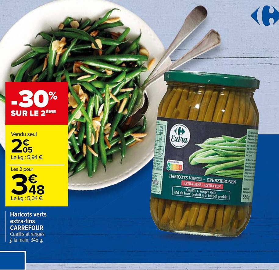 haricots verts extra-fins carrefour