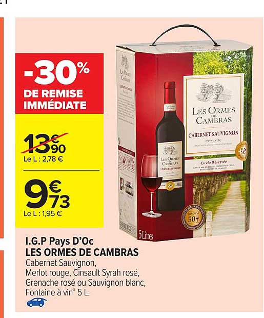 i.g.p. pays d'oc les ormes de cambras