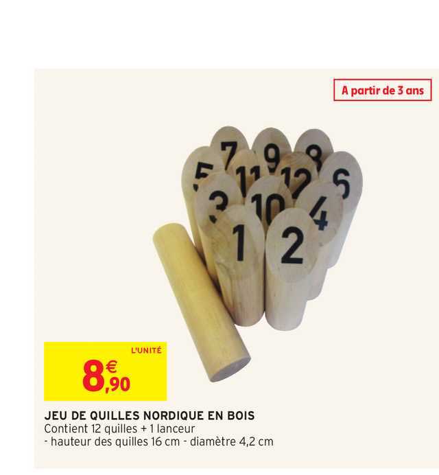 jeu de quilles nordique en bois