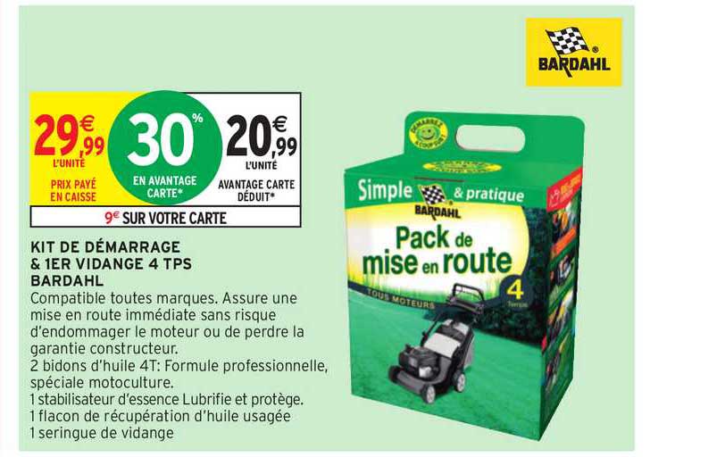 kit de démarrage & 1er vidange 4 tps bardahl