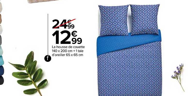 la housse de couette 140 x 200 cm + 1 taie d'oreiller