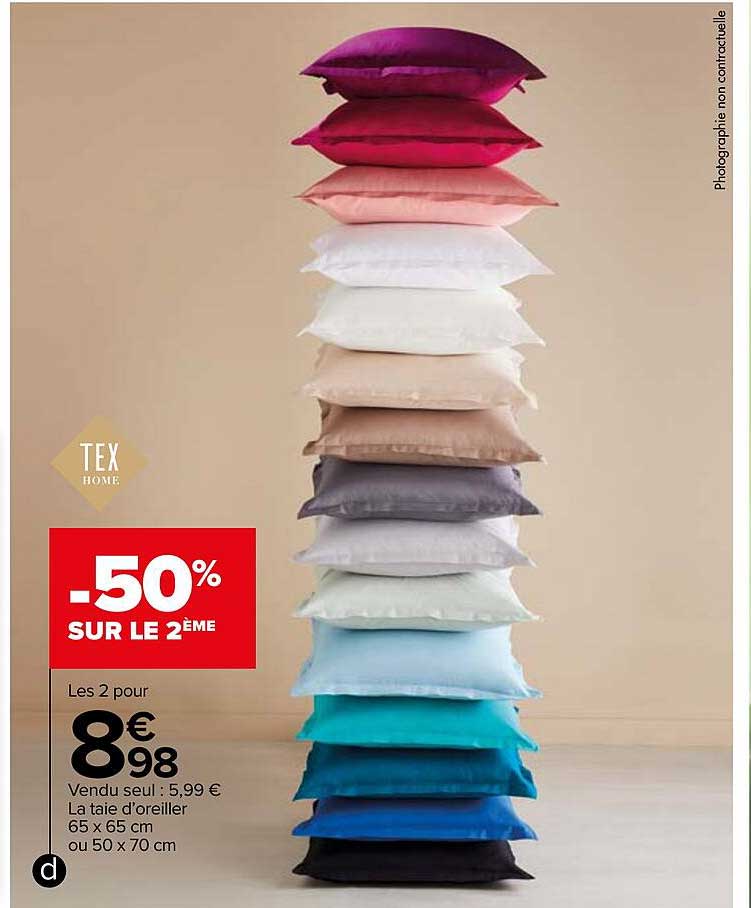 la taie d'oreiller tex home