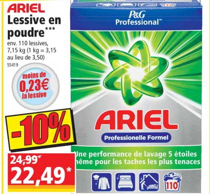 Lessive En Poudre Ariel