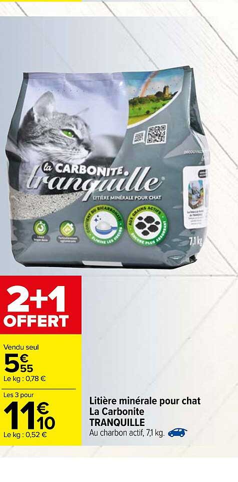 Litière Minérale Pour Chat La Carbonite Tranquille