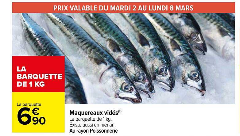 maquereaux vidés