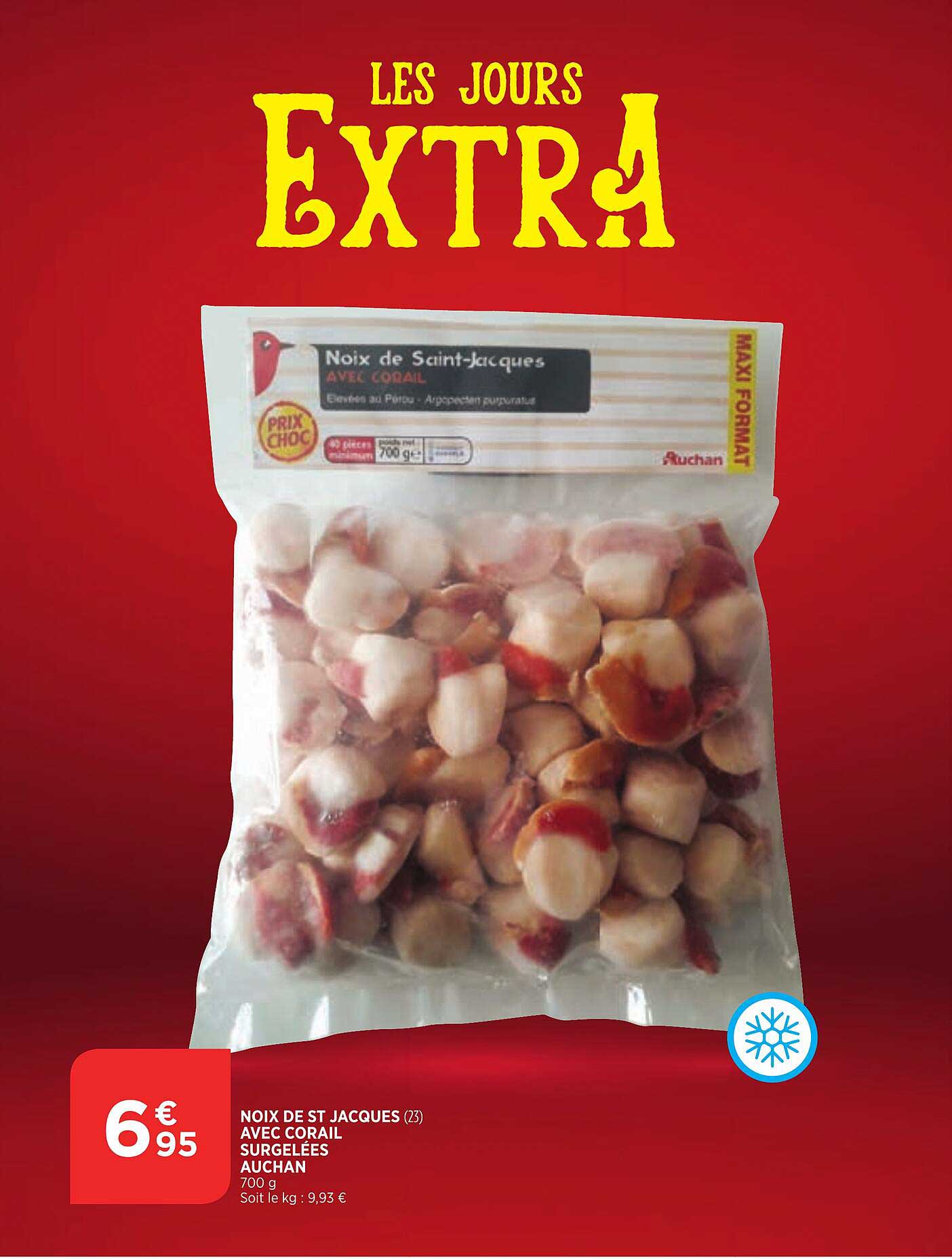 noix de st jacques avec corail surgelées auchan