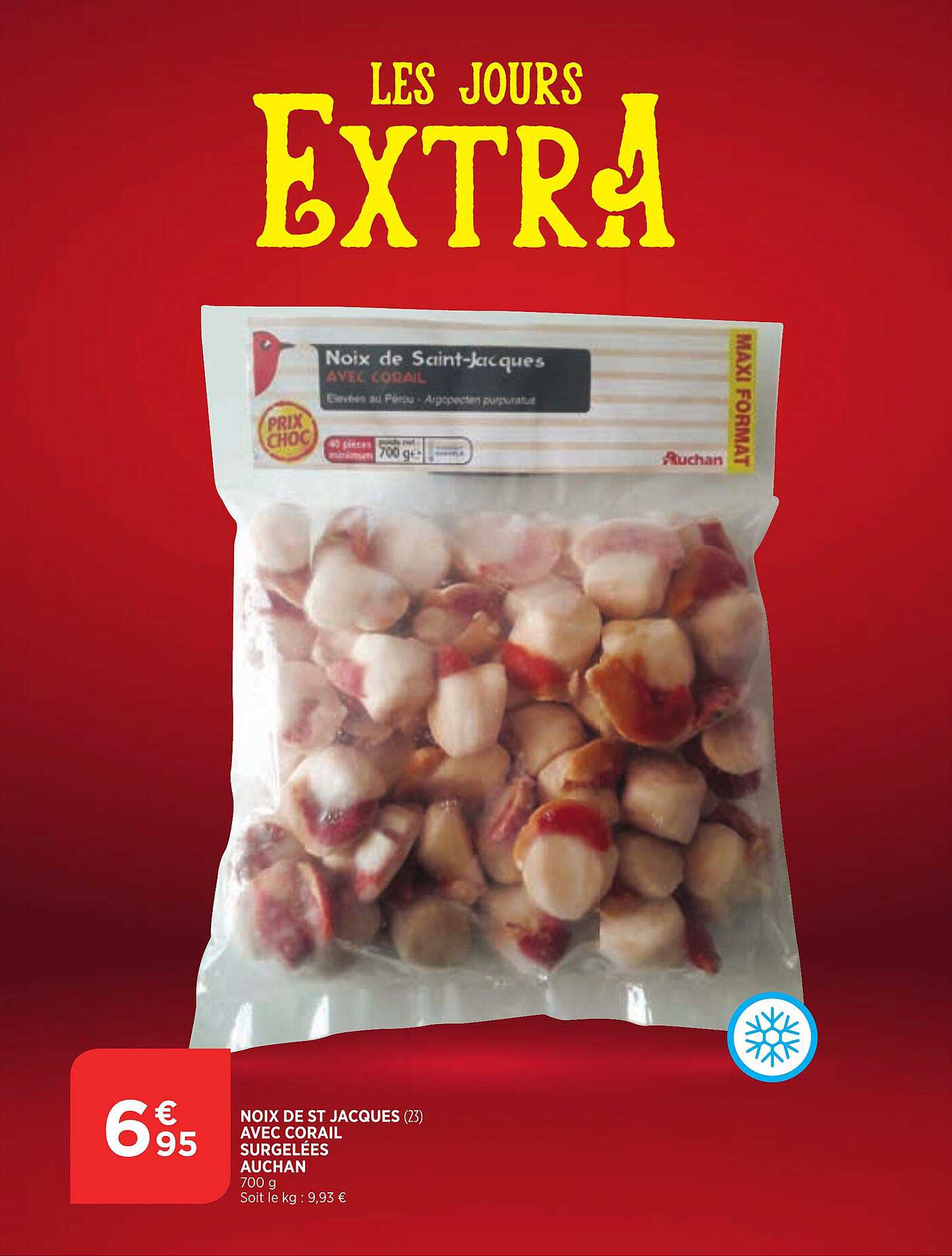 noix de st jacques avec corail surgelées auchan