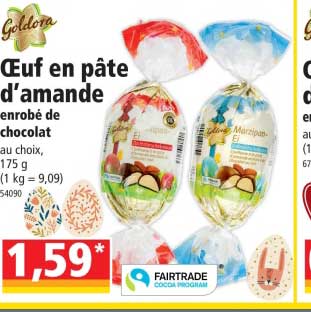 œuf en pâte d'amande enrobé de chocolat