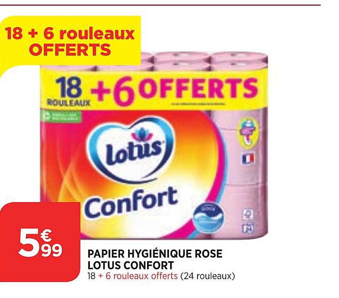 Papier Hygiénique Rose Lotus Confort