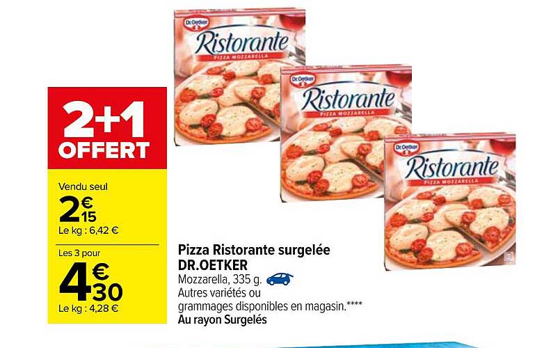 pizza ristorante surgelée dr.oetker
