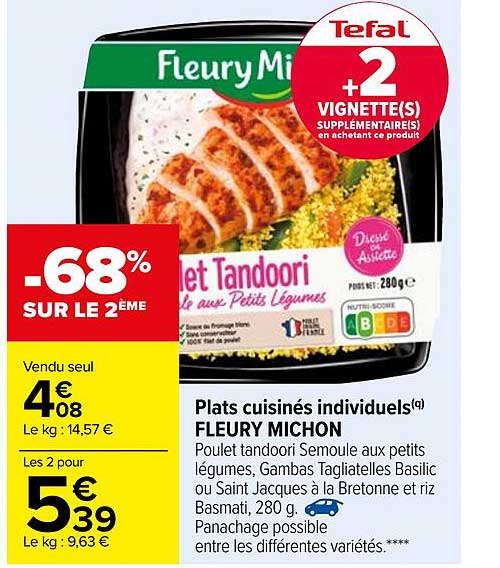 plats cuisinés individuels fleury michon