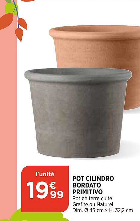 pot cilindro bordato primitivo