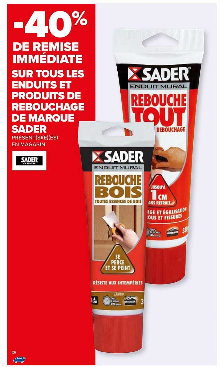 Produits De Rebouchage De Marque Sader