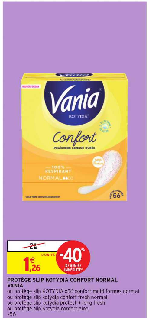 protège slip kotydia confort normal vania