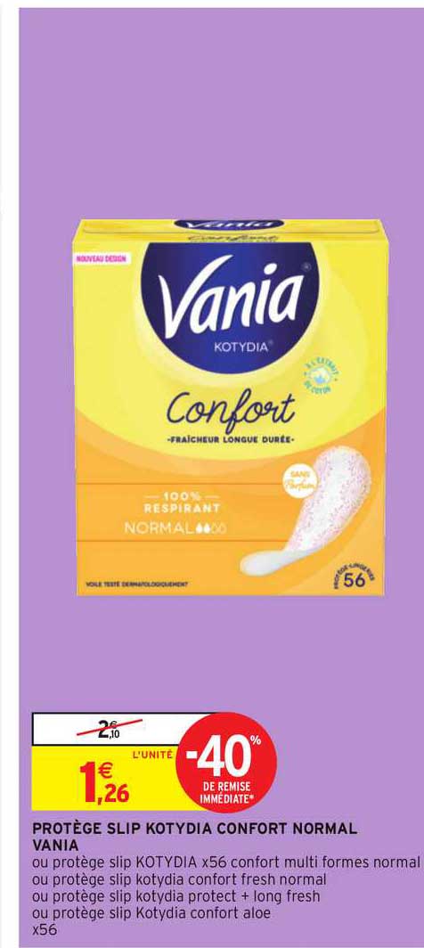 protège slip kotydia confort normal vania