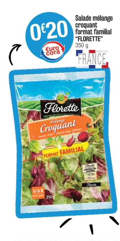 salade mélange croquant format familial "florette"