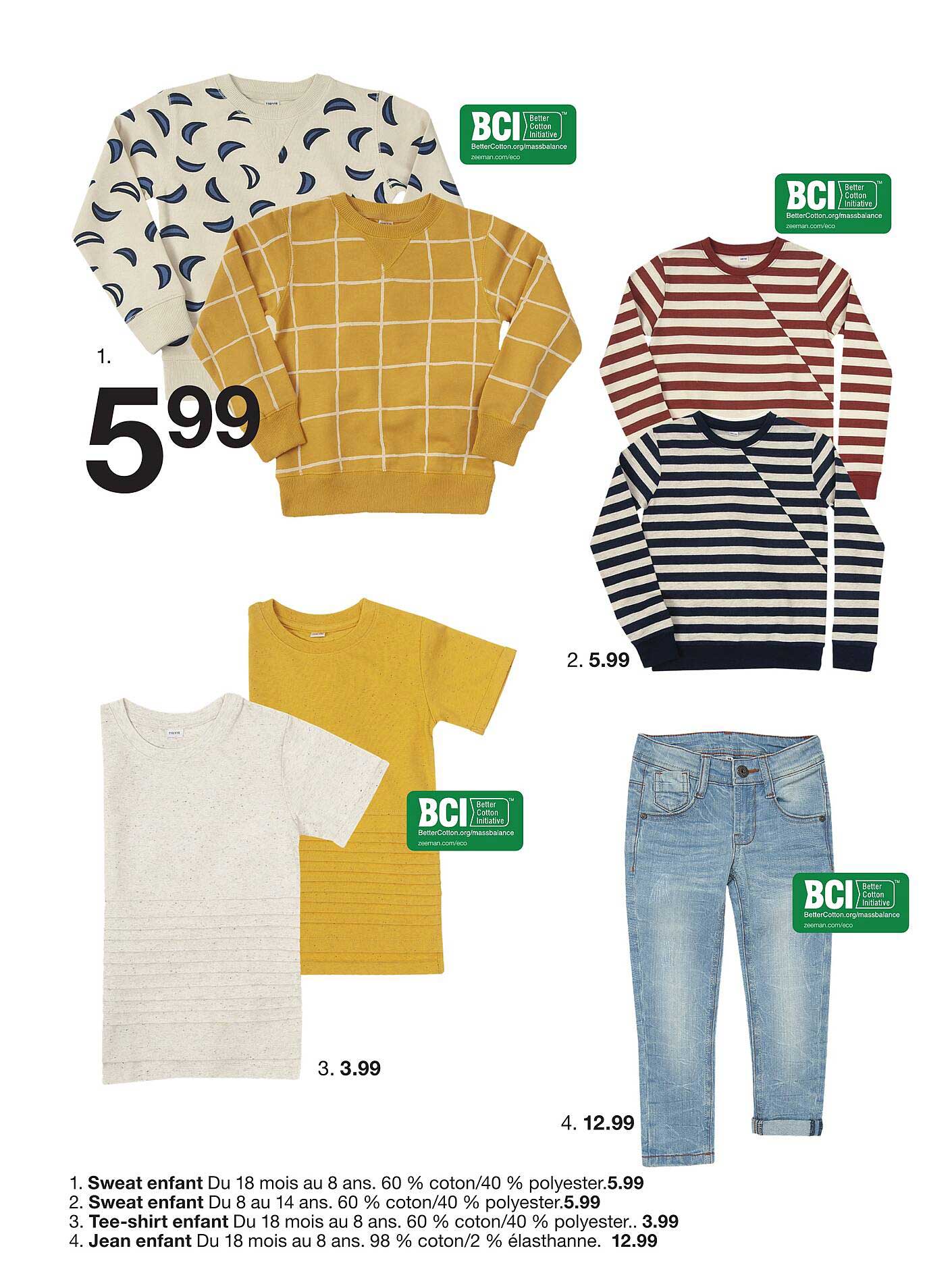 sweat enfant, tee-shirt enfant, jean enfant