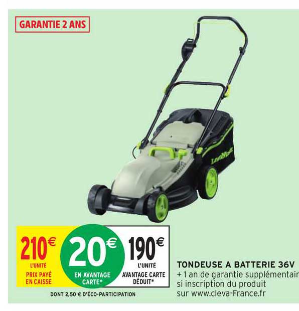 tondeuse à batterie 36v